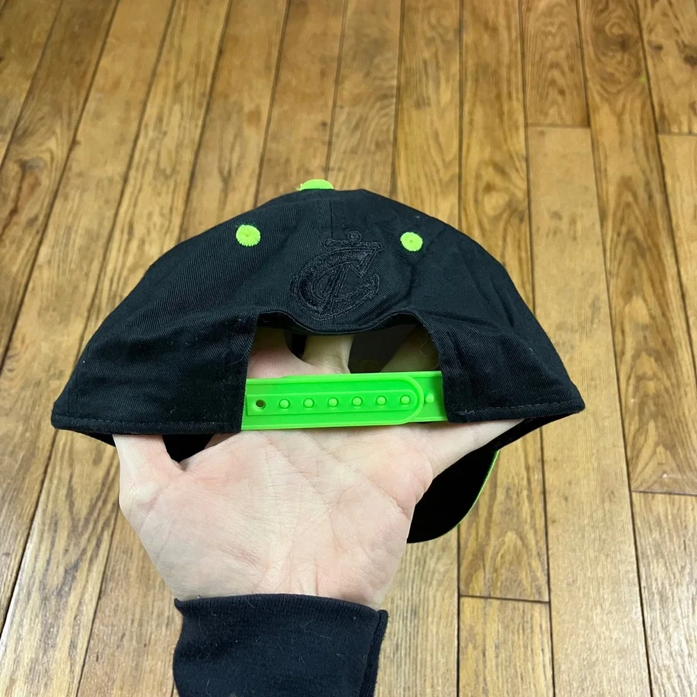 Columbus Clippers Signed Hat MiLB OC Sports‎ Youth Snapback Black Neon Green Cap